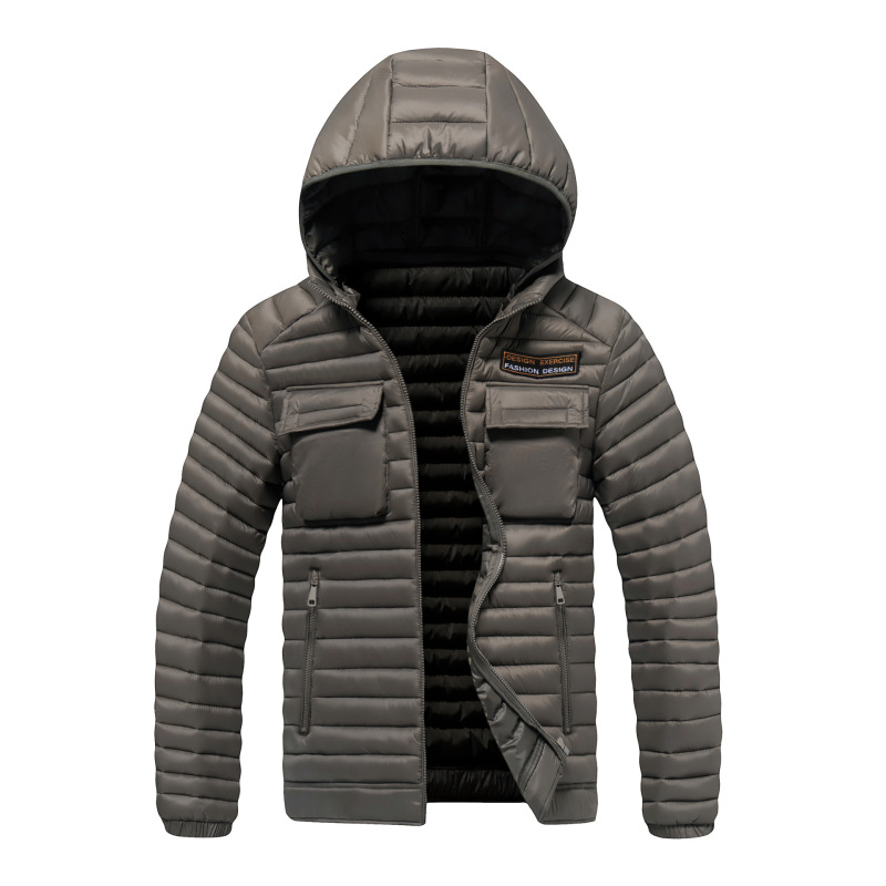 2026 Cross-Border Men's Hooded Cotton Jacket, Warm European and American Style Padded Coat, Slim Fit Multi-Pocket Cotton Jacket for Men 2026 Cross-Border Men's Hooded Cotton Jacket, Warm European and American Style Padded Coat, Slim Fit Multi-Pocket Cotton Jacket for Men