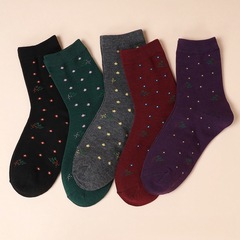 諸暨襪子女媽媽春秋國風中筒襪中老年奶奶襪防臭耐磨四季中腰女襪