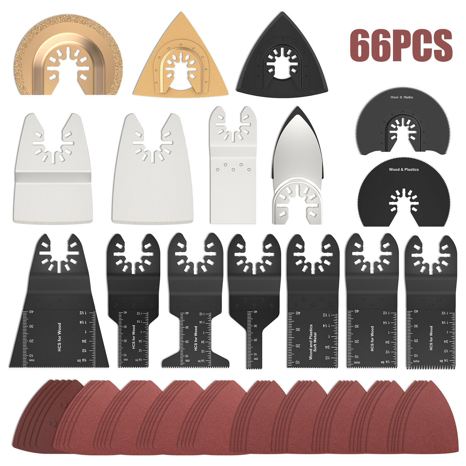 跨境热销 66件套万用宝锯片套装木工金属水泥缝隙瓷砖切割打磨