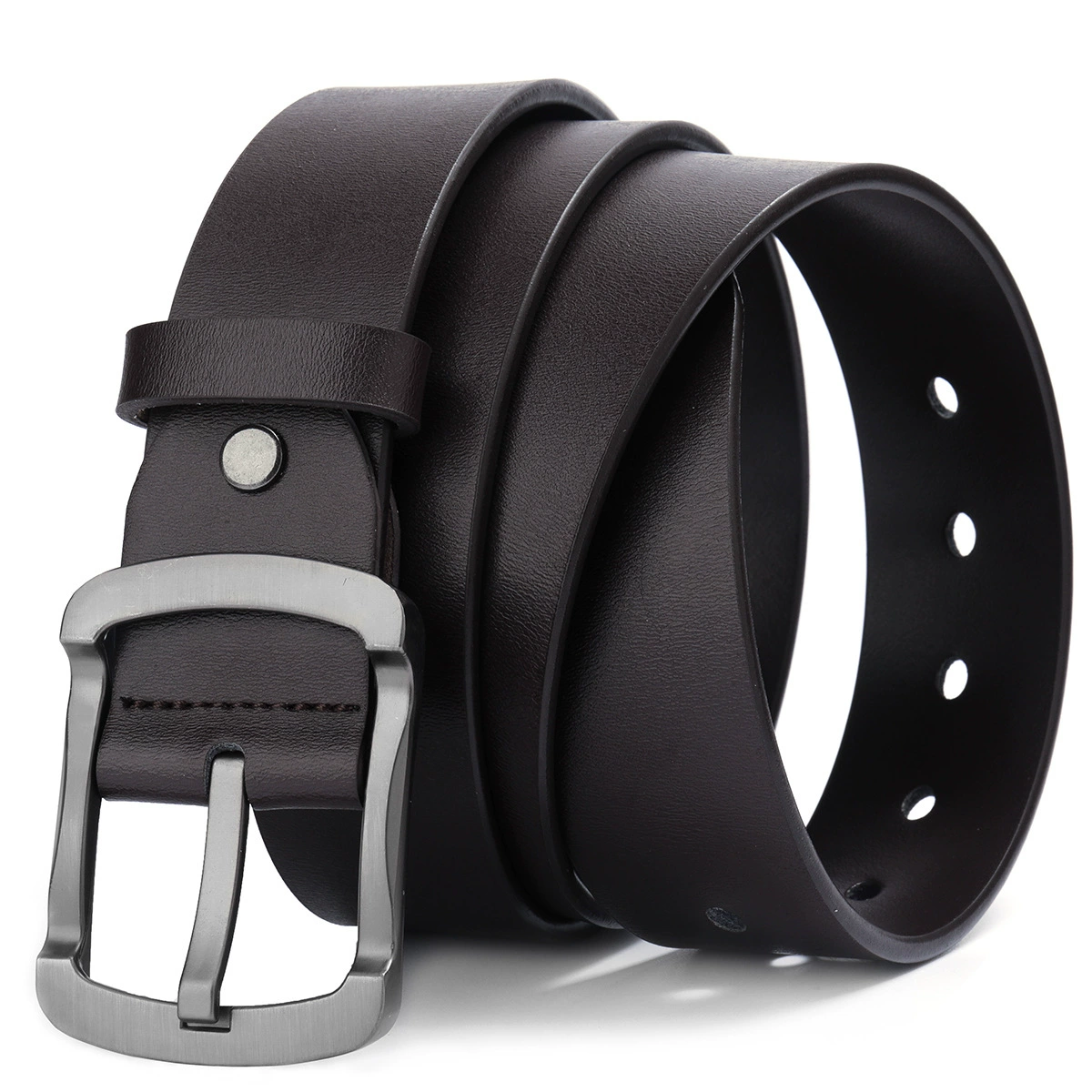 Leather universal retro belt, style, genuine leather