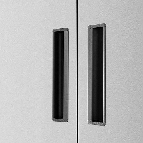 Modern minimalist embedded slot sliding door handle black built-in extended cabinet drawer wardrobe cabinet door handle