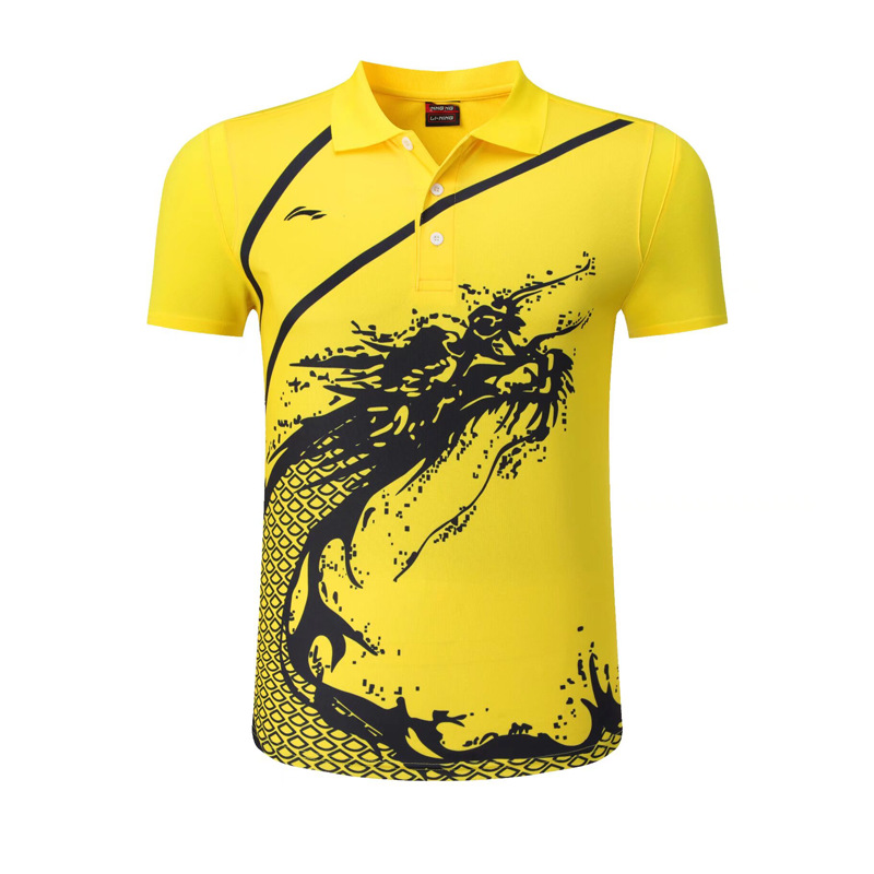 Ropa de ping-pong, ropa de tenis de mangas cortas, ropa de entrenamiento para hombres y mujeres, ropa de juego de absorción de sudor de secado rápido, impresión de bádminton infantil image 5
