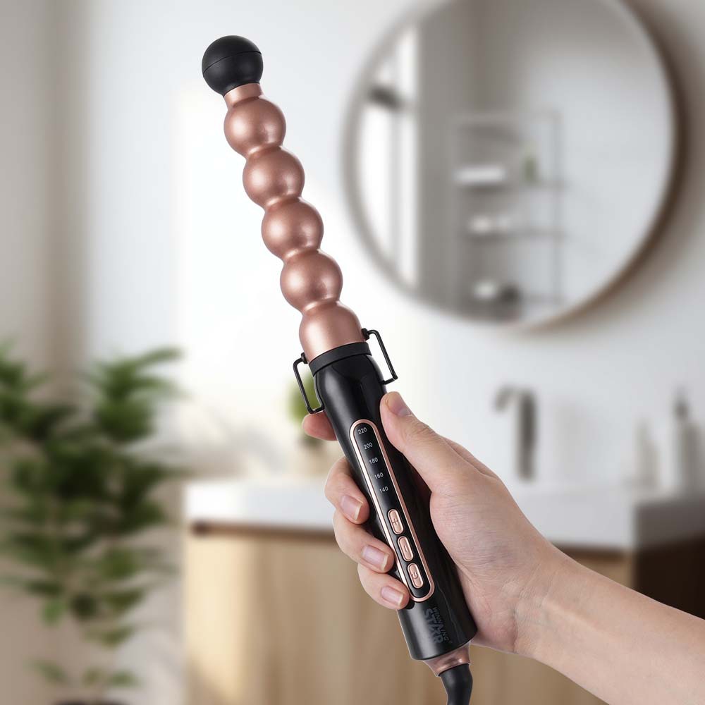 Winning star transfronterizo grandes ondas de agua ondulación no daña el cabello, rizador eléctrico giratorio de 360 °