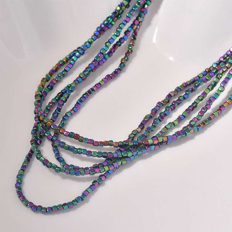 20g Weight Beads Jewelry Making Type 2*2mm Jewelry Making Size DIY Jewelry Accessories Classification 0.6mm Hole Size 210 Pieces Per Piece Quantity Hematite Material Geometric Pattern Plating Design Simple Style Style 210 Pieces Per Piece 2*2mm 0.6mm Hematite Geometric DIY Jewelry Accessories Beads 3