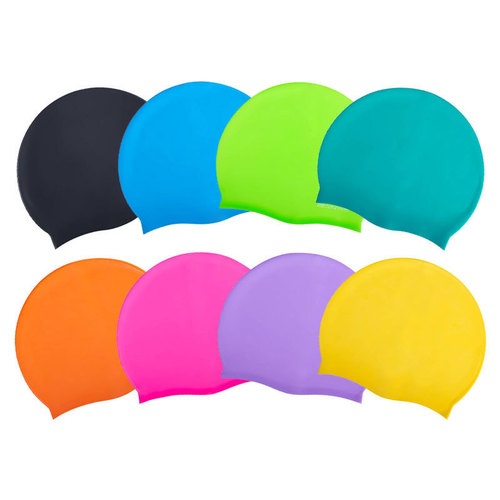 Silicone swimming cap adult model wholesale unisex solid color swimming equipment fresh high elastic silicone swimming cap