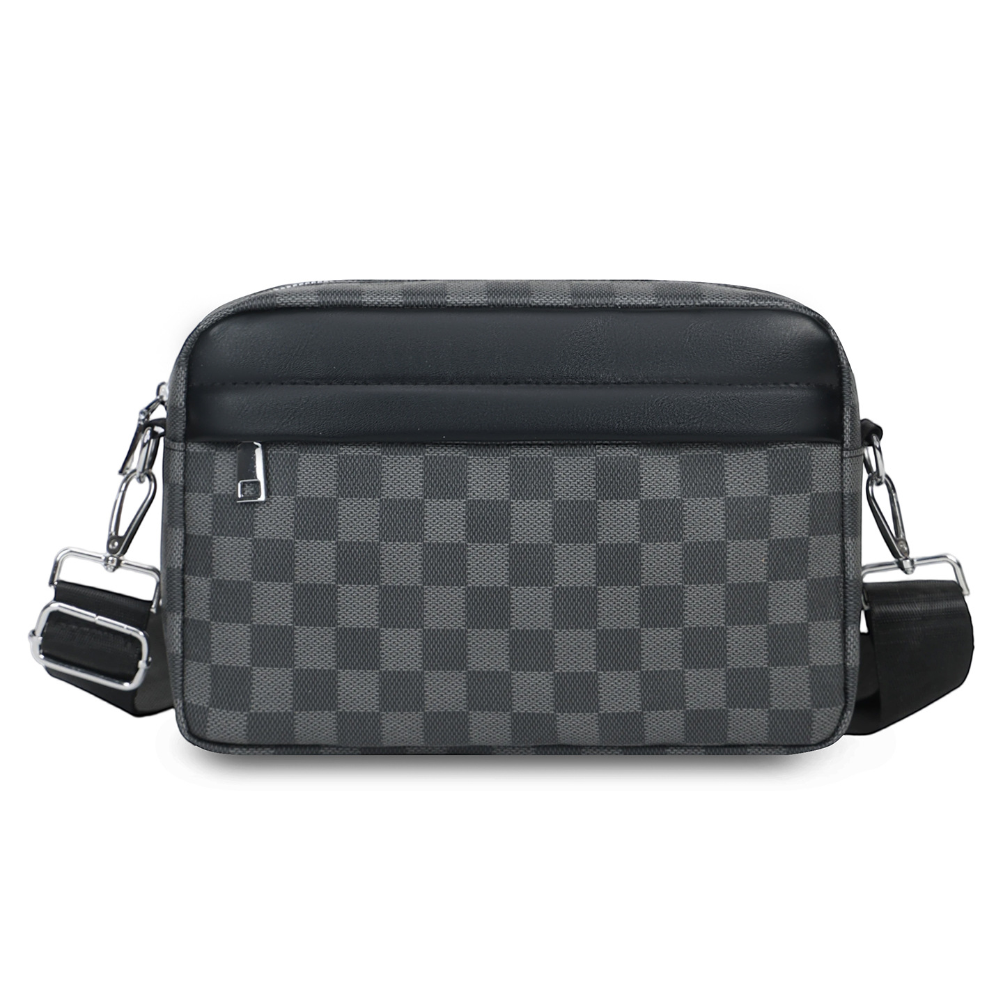 Checkerboard Trendy New Simple Versatile Large-Capacity Shoulder Bag Casual Men's Crossbody Bag Handheld Small Backpack