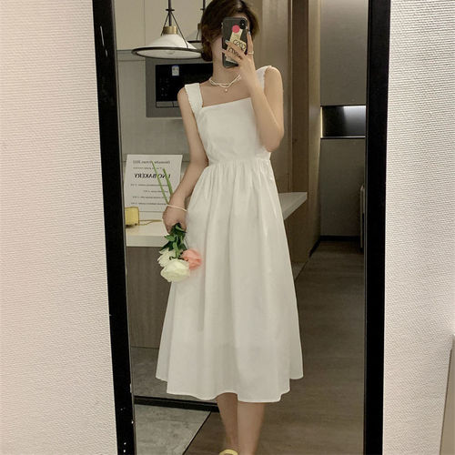 Vitality Girl Dress Women Summer  New Arrival Medium Length Waist Cinching Slimming Outerwear Elegant First Love Camisole Dress