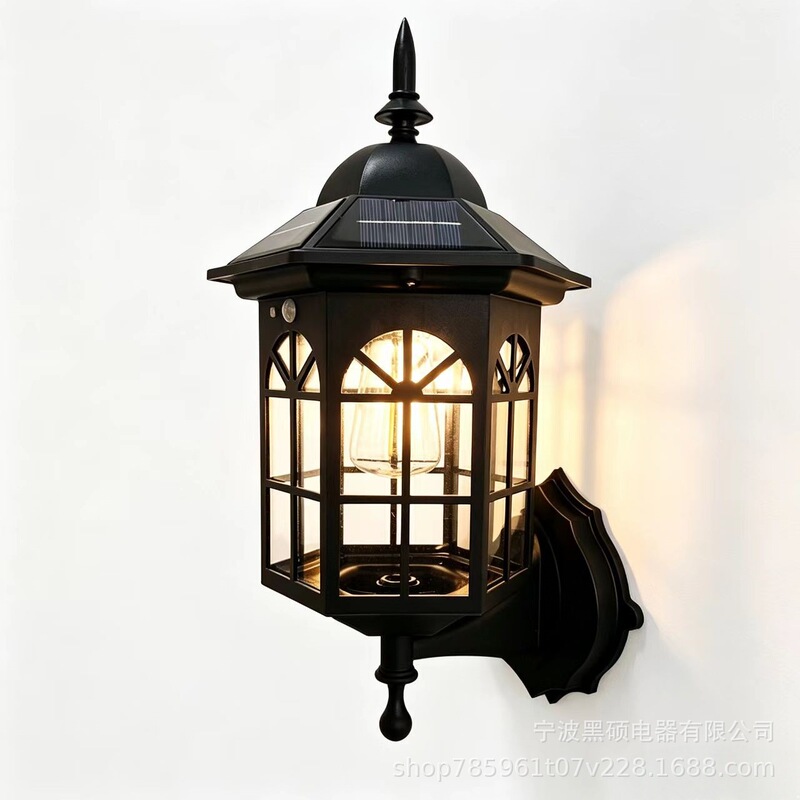 Cross-Border Solar Wall Lights, Outdoor Courtyard Wall-Mounted Lights, Decorative Landscape Lights, Garden Hanging Lights, Solar Sensor Lights