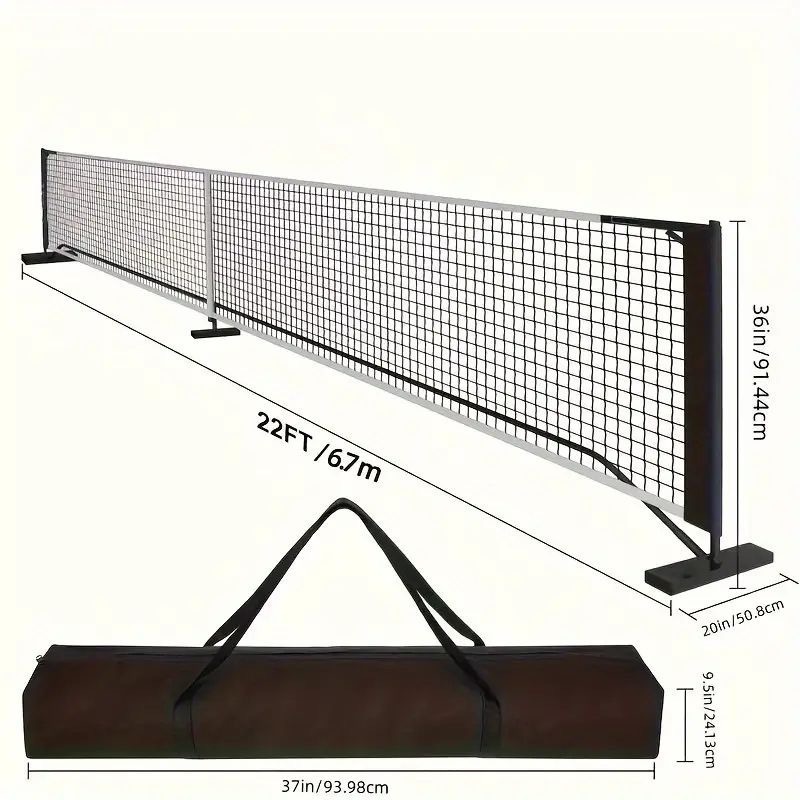 Portable foldable detachable mobile pickleball net stand for indoor and outdoor training