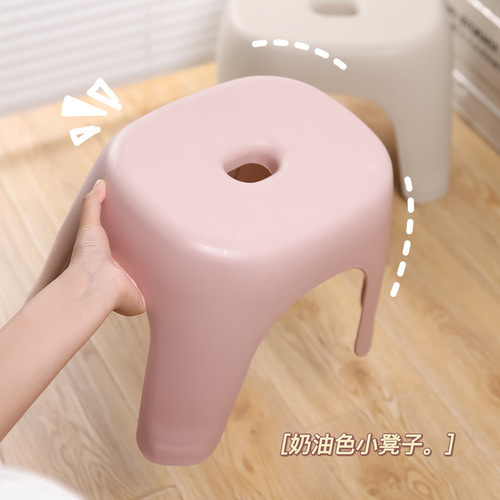 Small stool household small plastic stackable thickened coffee table bench chair children's bathing bathroom shoe changing low stool