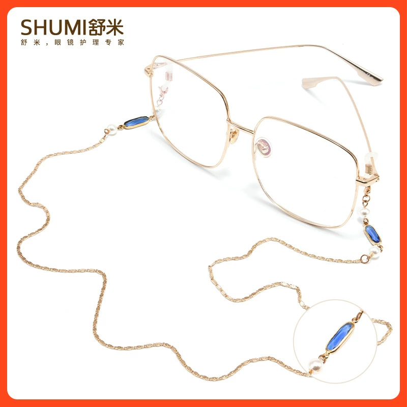 Титановая сталь очки цепи женский шейный ретро из нержавеющей стали солнцезащитные глаза цепи маска ремешок мода мужской солнцезащитные очки цепи