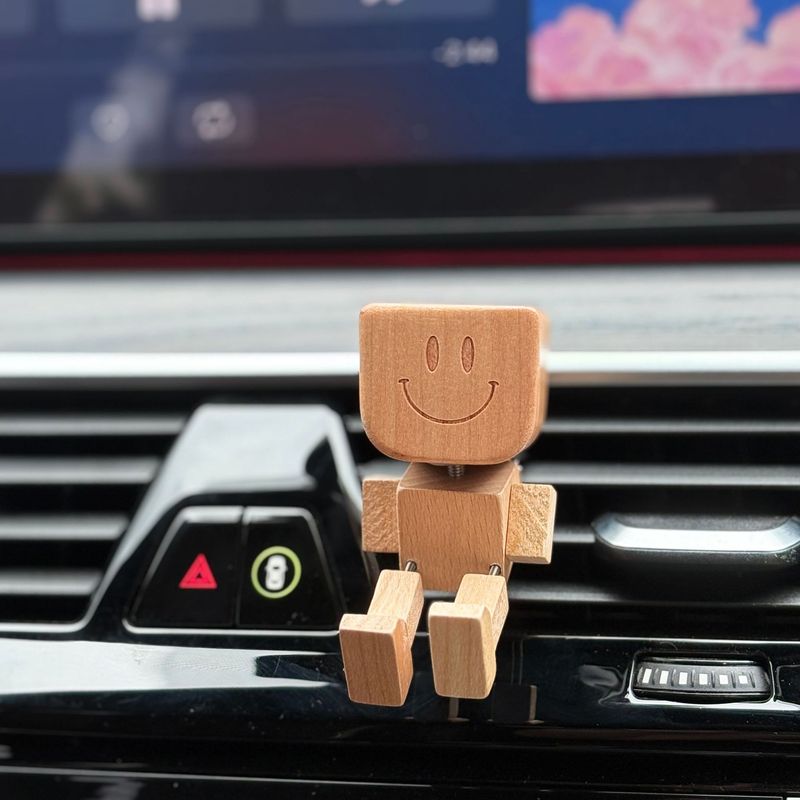 摇腿小木仔wobblylegwoody创意车载香薰摆件可爱抖腿小人送礼饰|undefined
