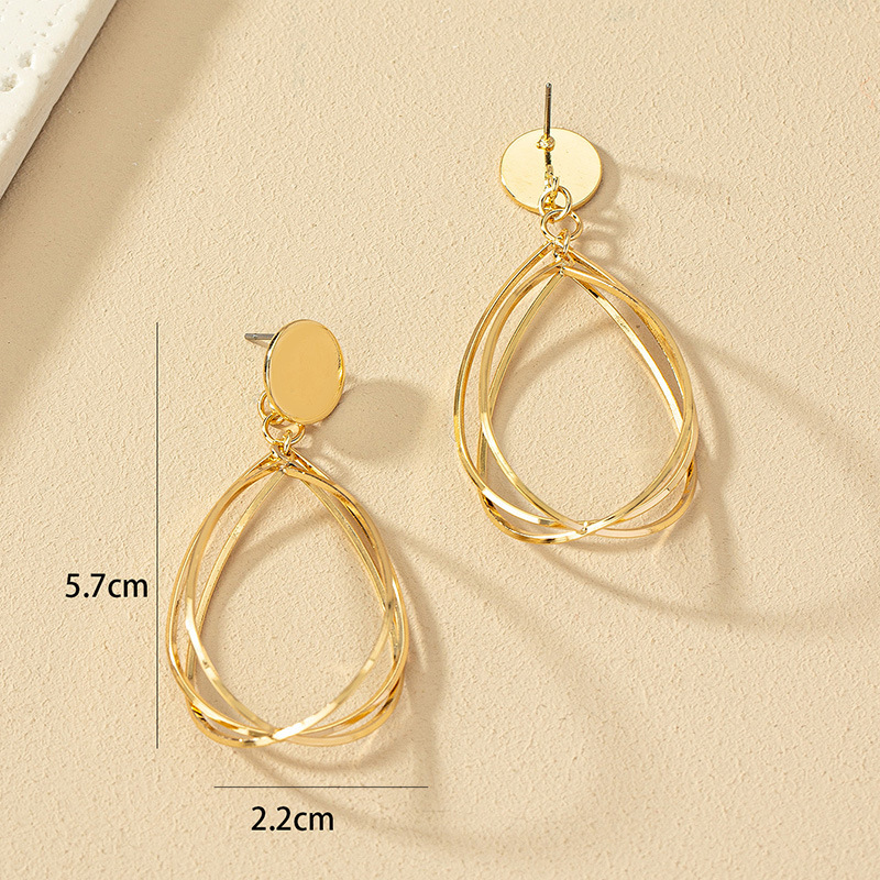 22g Weight Iron Ear Needle Material Drop Earrings Classification 1 Pair Quantity Wholesale Jewelry Vintage Style Water Droplets Metal Plating Drop Earrings