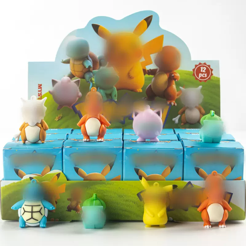 植绒宝可梦小精灵潮玩公仔拉布布摆件手办儿童玩具批发盲袋盲盒