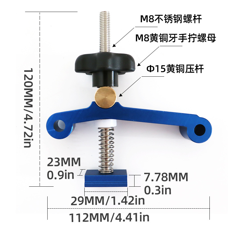 30 # chute 45 # diapositiva uso modificado carpintería Placa de presión bloque T tornillo T Slider