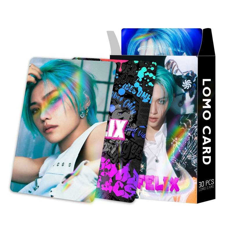 Лазерная флеш-карта Felix Lomo Card StrayKids двусторонняя карта карта коробка для фото карта карта