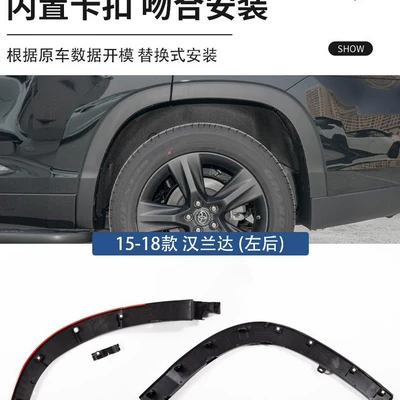 Wheel eyebrow – for 2015-2018 Highlander models: front
