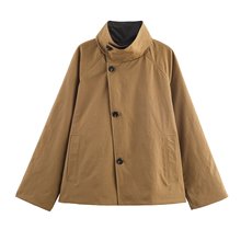 Z跨境欧美风2025新款时尚气质女装批发短款双面穿风衣 7522269