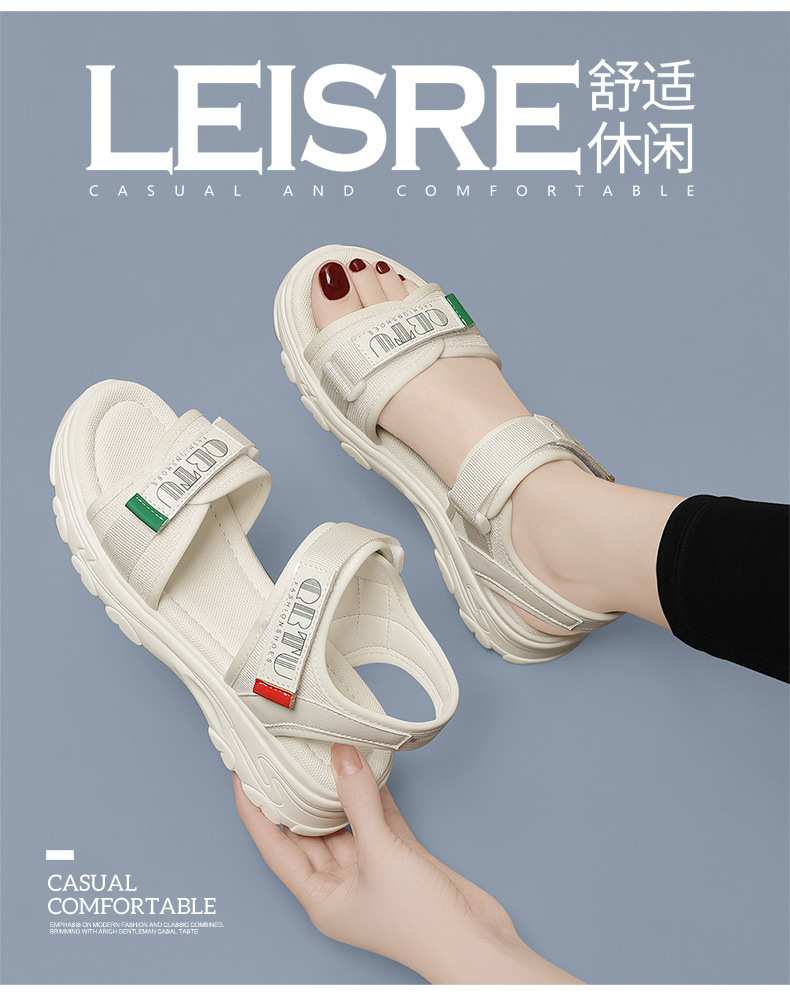 Sandal thể thao nữ đế dày phong cách ballet mùa hè 2024 — 9819 xanh đen, 9819 mét xanh lục chi tiết 4