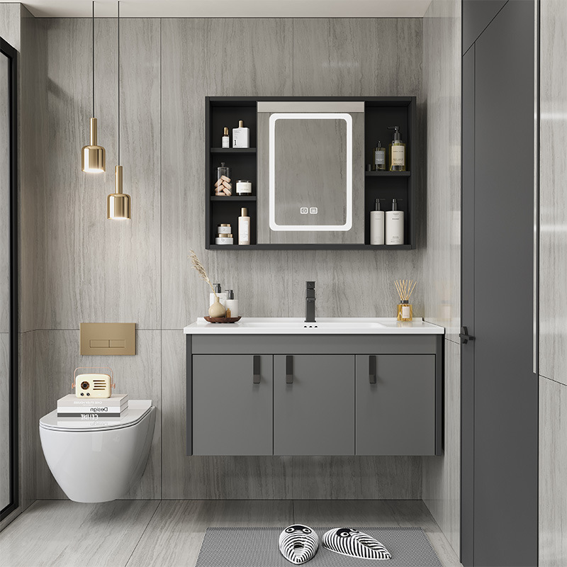 armario de baño de aluminio de abeja cerámica integral lavabo armario de lavabo de aluminio espacio lavabo lava