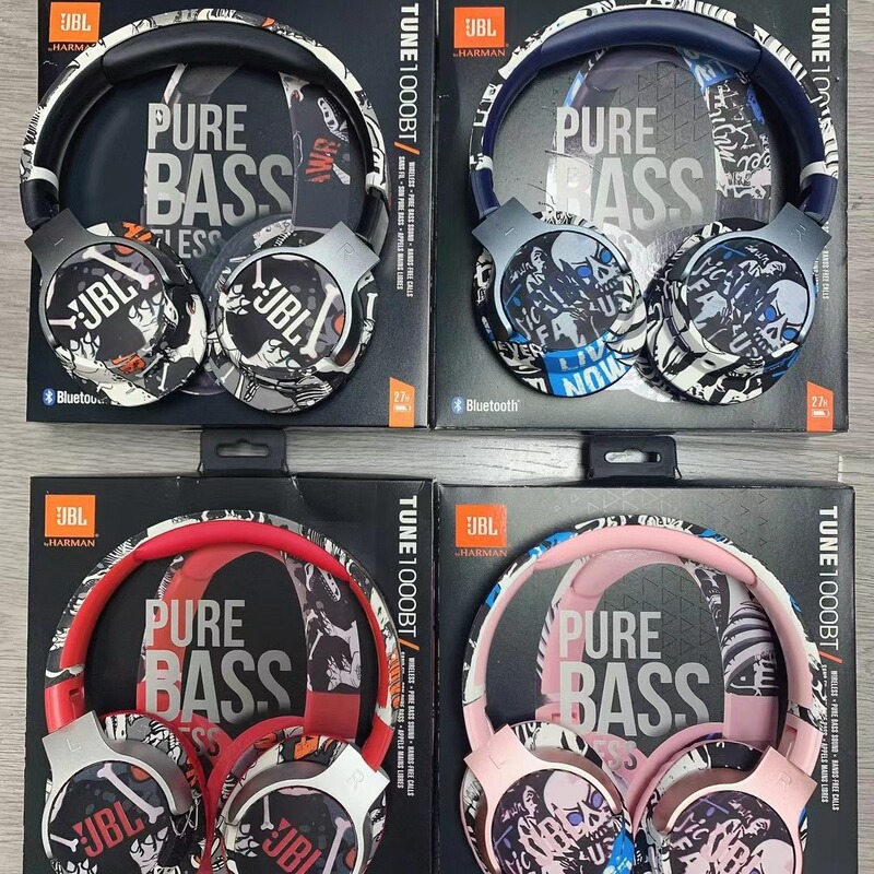 Suitable for JBL1000BT noise reduction headset wireless bluetooth headset swim folding engraving LOGO national graffiti