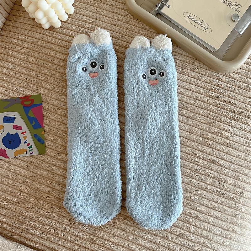 Calcetines de Piso de Media Caña de Vellón de Coral Engrosados y Antideslizantes para el Hogar image 14
