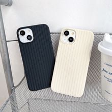 简约纯色编织纹iPhone14手机壳防摔16Pro全包保护套11软壳12P情侣