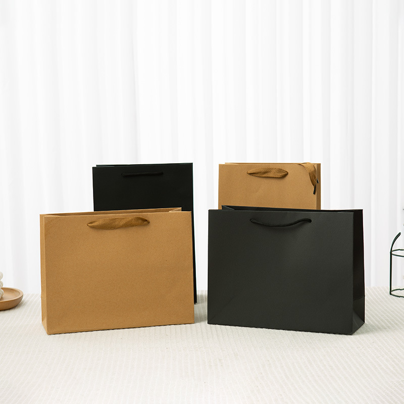 Bolsas de papel Bolsas de mano Bolsas de regalo personalizadas Bolsas de papel cartón blanco Ropa de compras Bolsas de papel kraft Logo imprimible image 3