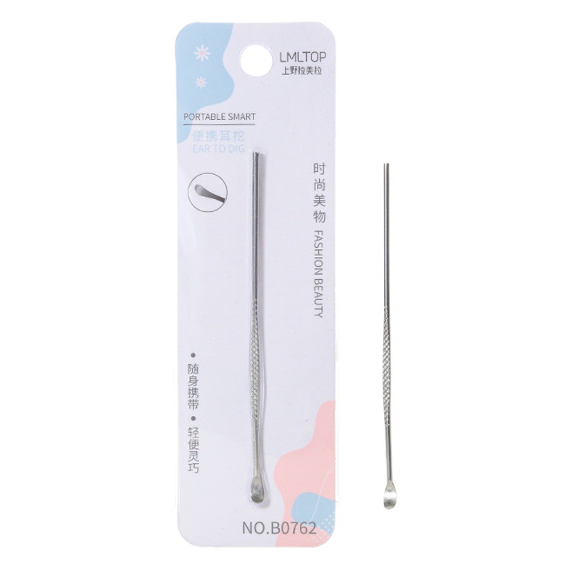 Limpiador de Oídos de Acero Inoxidable LMLTOP, Herramienta de Belleza, Venta al por Mayor B0762