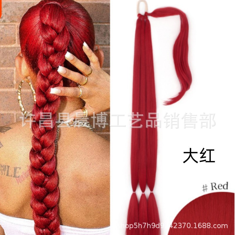 Peluca Cola de Caballo femenina enrollamiento extensión del pelo Cola de Caballo peluca sintética boxeo ponytail en stock Comercio exterior nuevo producto