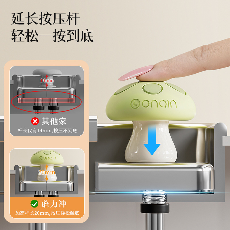 Presión del inodoro, interruptor del tanque de agua del inodoro, botón especial de manicure, botón de descarga creativo encantador