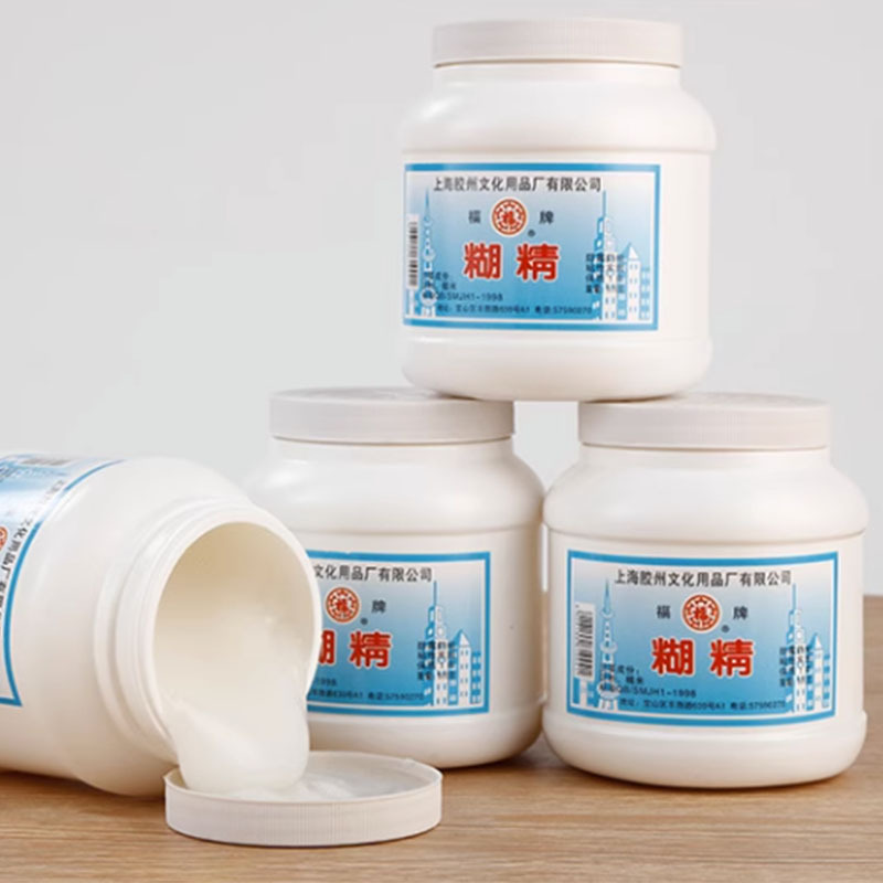 浆糊裱画胶水广告纸胶粘对联福字海报纸强力胶500g/瓶