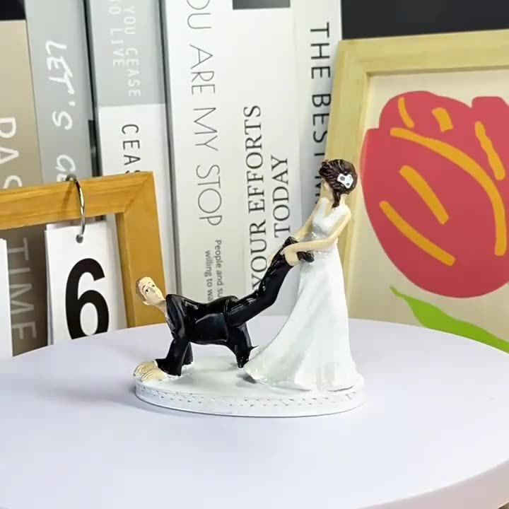 Muñecas de boda transfronterizas de resina de baile decoraciones de resina de escritorio para el hogar decoraciones de resina de boda creativas resina de personajes