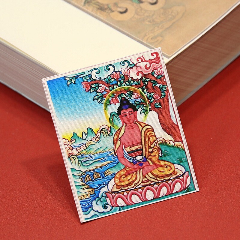 手描きの金描きチベット生の8つの守護者ザキラムタンカ卸売絵画コアボックス特別なキャンバス|undefined