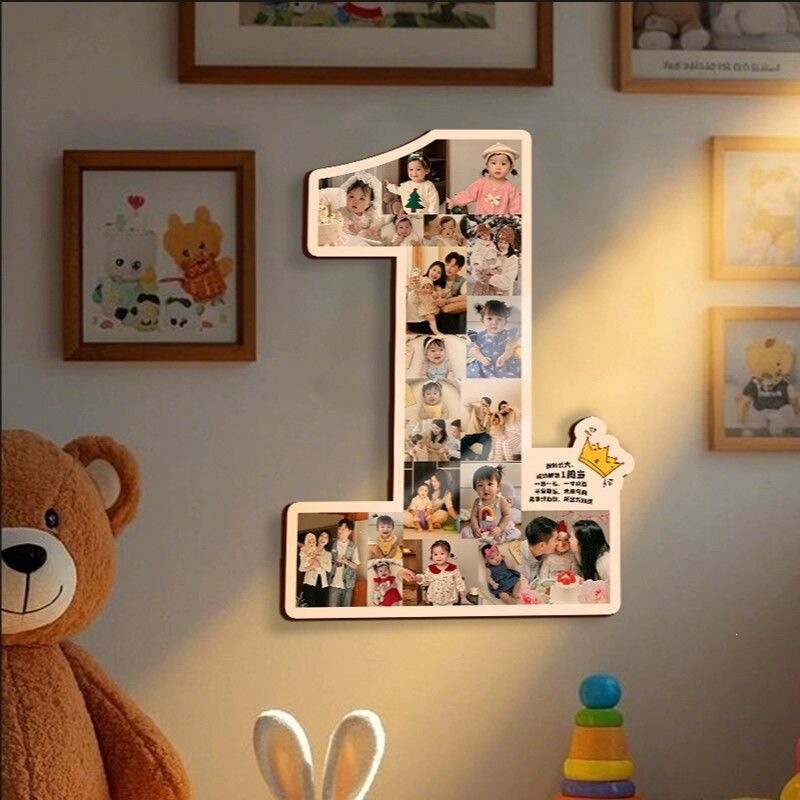 Customized Photo Frames for One-Year-Old Photos, Photo Prints, Growth Records, Children's Birthday Digital Display Stands