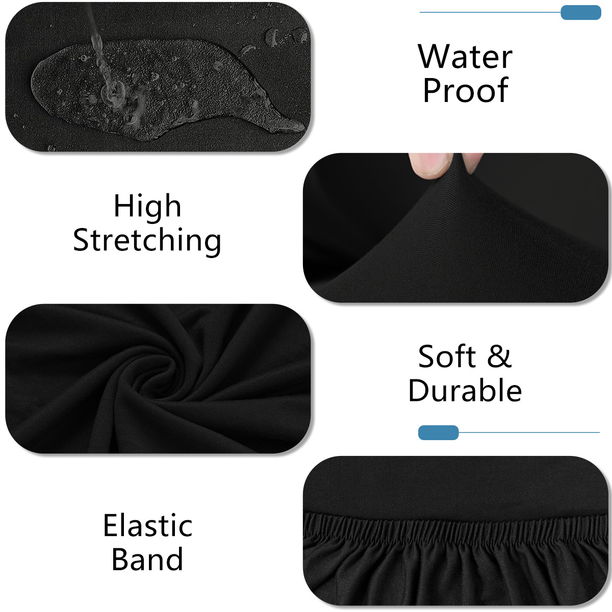 Funda de silla impermeable de seda de leche elástica transfronteriza, cubierta de funda de silla de hotel a prueba de polvo con todo incluido, emisión en stock de TEMU