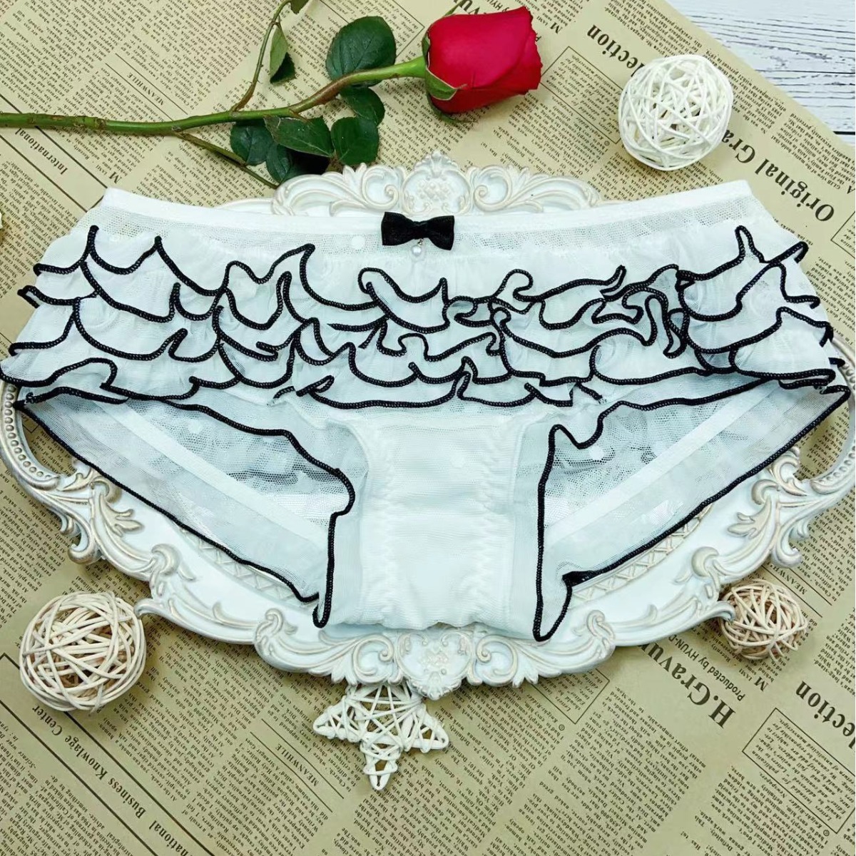 Japanese Style Sweet Lace Pants with Bow Filipino Briefs