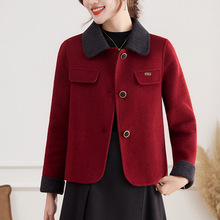 双面羊毛大衣女短款小个子2025冬季新款保暖气质双面呢子毛呢外套