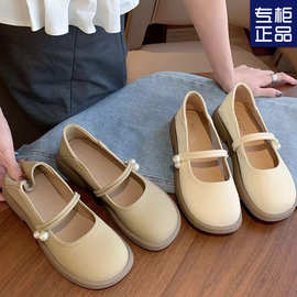 小香风玛丽珍鞋软底小皮鞋新款平底薄款玛丽苏小个子上班夏季2024