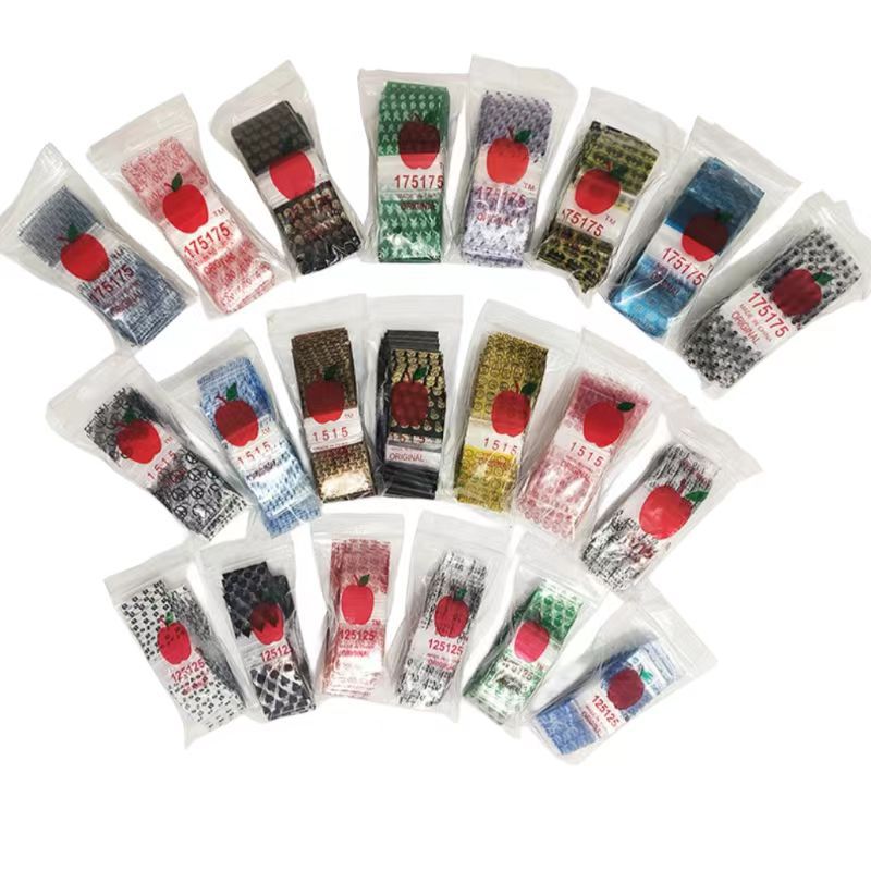 Plástico PE ziplock bolsa lindo tamaño pequeño color Apple impresión mini sellado bolsa transparente bolsa de embalaje bolsa de hueso sellado