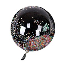网红波波球透明发光彩色气球摆摊地推带灯汽球儿童玩具生日装饰