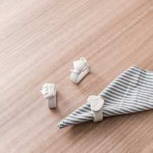 出口欧美陶瓷小鸟茶壶蝴蝶结西餐巾扣家居餐厅餐具摆件摆设装饰品