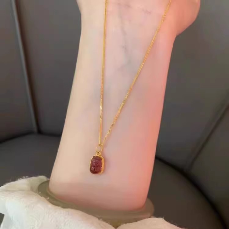 「财源滚滚」中国风简约貔貅吊坠项链简约百搭本命年女百搭锁骨链