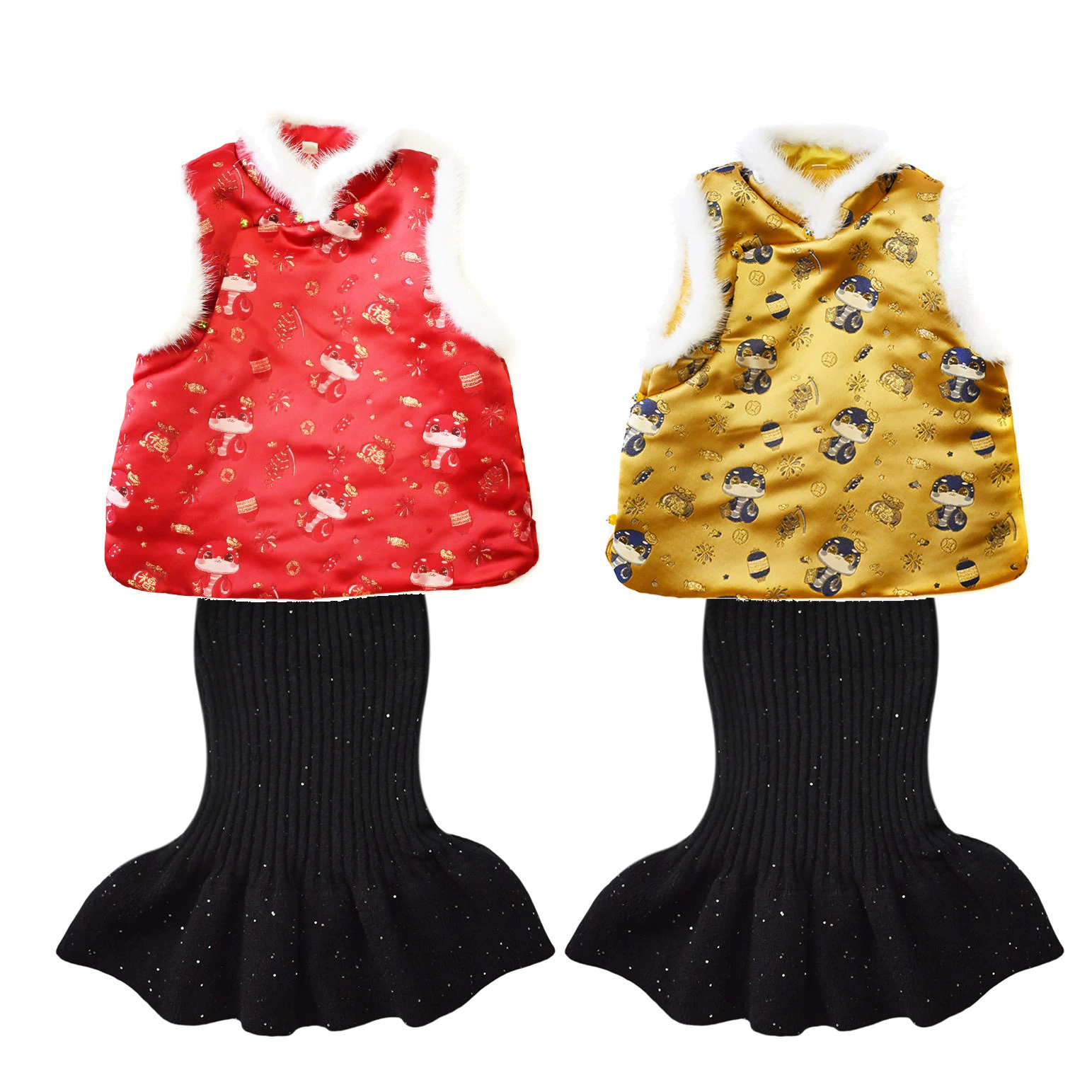 Золотая одежда осенью и зимой змея ребенок новый китайский жилет