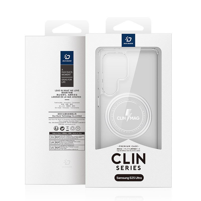 Aplicable a Samsung S26Ultra transparente caja de teléfono inteligente fuerte absorción magnética simple caja trasera S26Plus cubierta al por mayor image 6