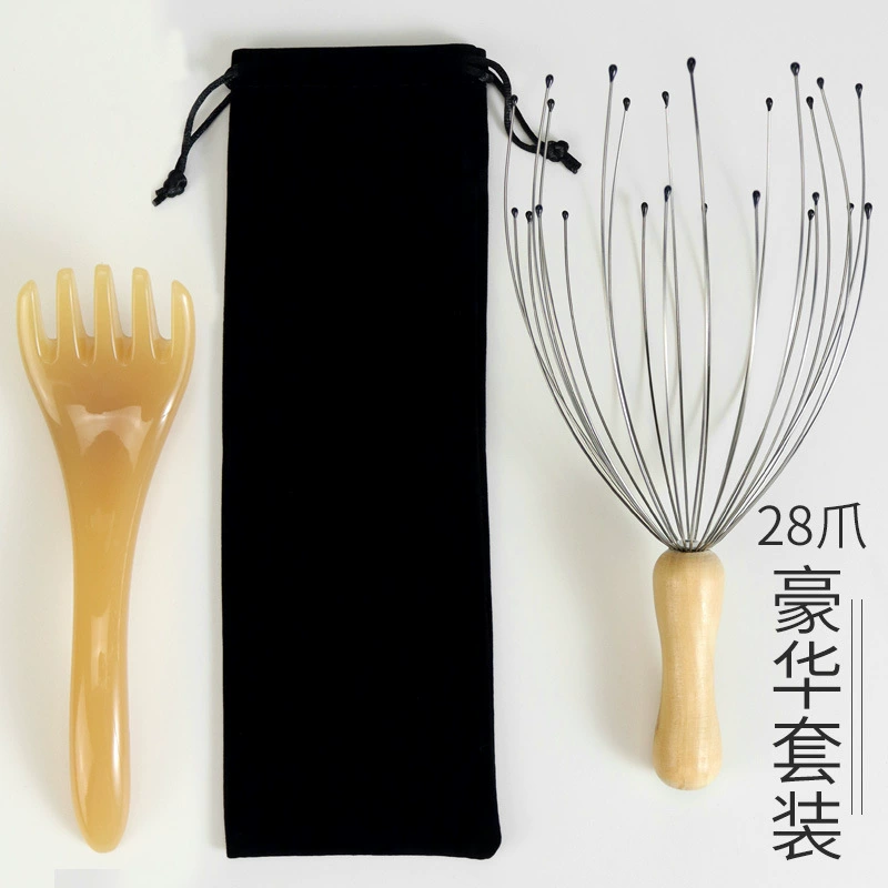 . Eight -clawing fish head massage claw soul extraction artifact scratching scalp head therapy and scratch the head and grab the head five claws