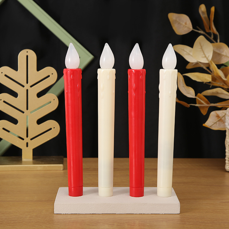 Cross-border new product electronic candle holder with long rod LED light, smokeless simulation for Buddha, electronic candles for wholesale