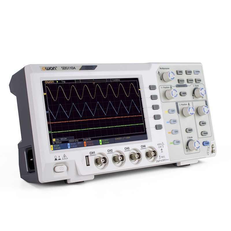 OWON利利普100M数字示波器SDS1104四通道存储