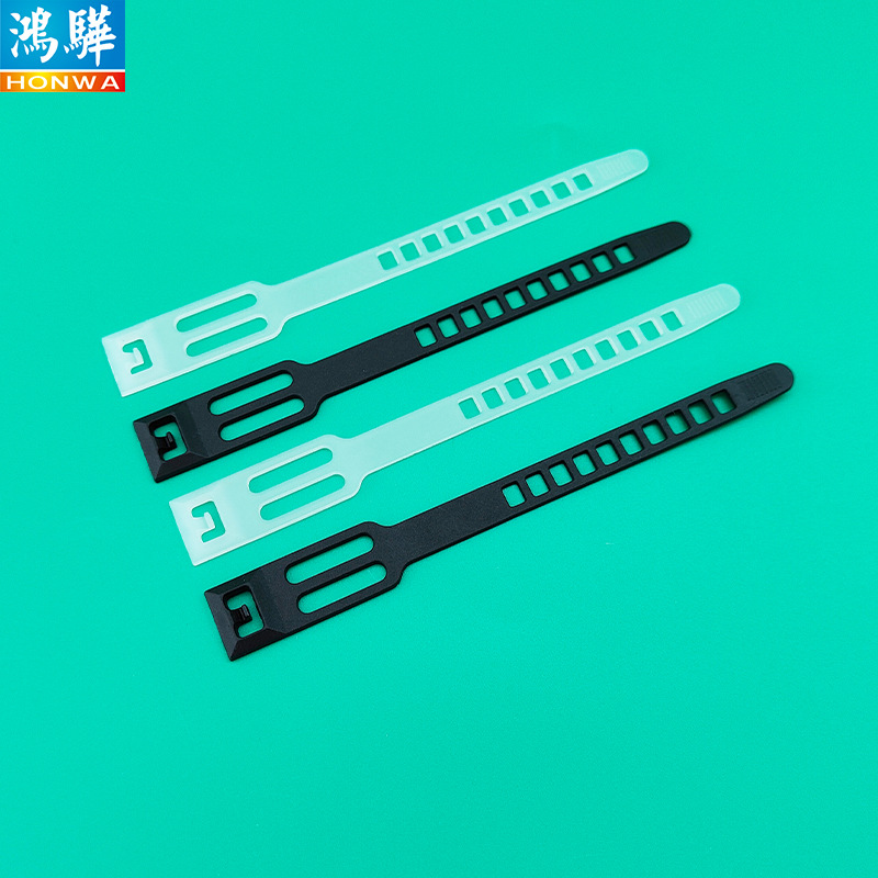 厂家直销环保pe梯形扎带 白色电源线捆扎透明梯形扎带 货期准时