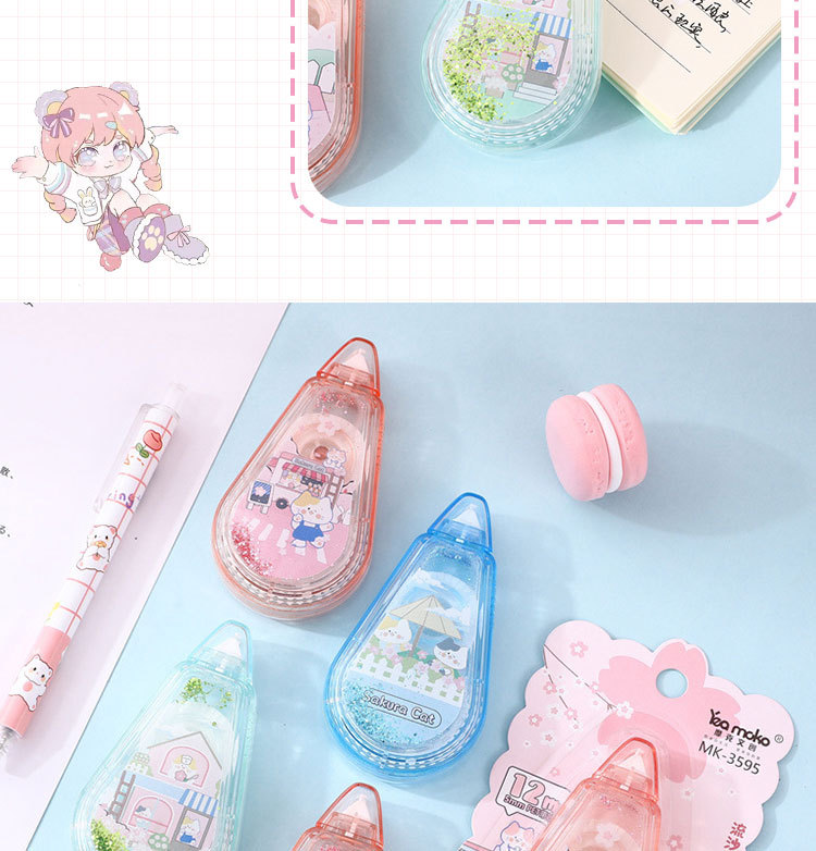 Cat Cat Party Oil Correction Tape Cute Student Cartoon Correction Tape display picture 2